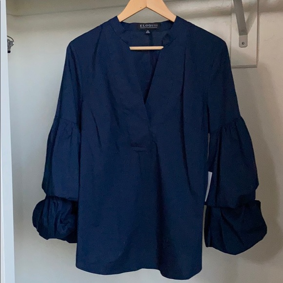 Eloquii Tops - Navy blouse
